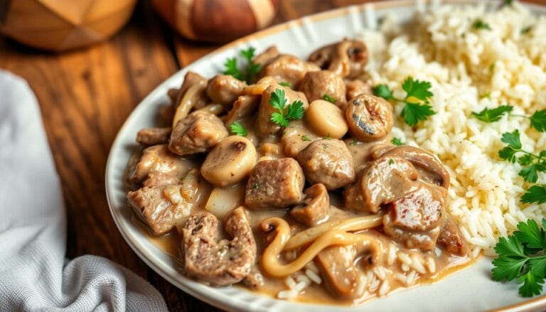 Rindfleisch Stroganoff