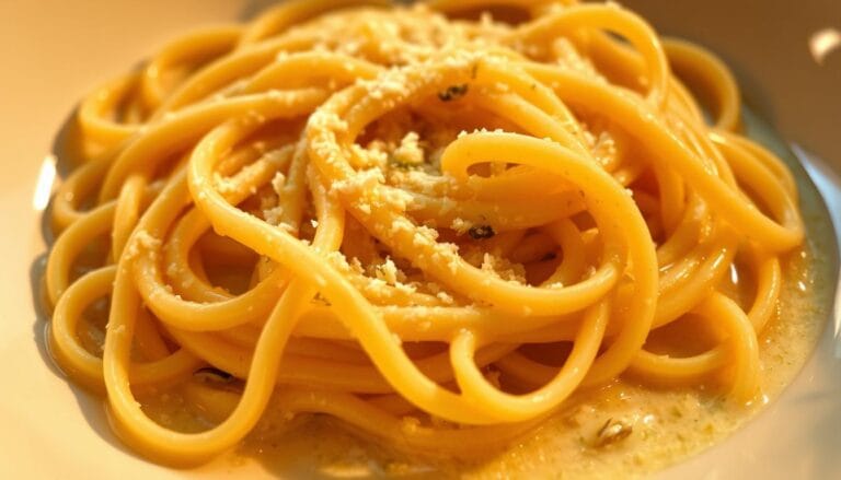 cremige knoblauch und parmesan pasta