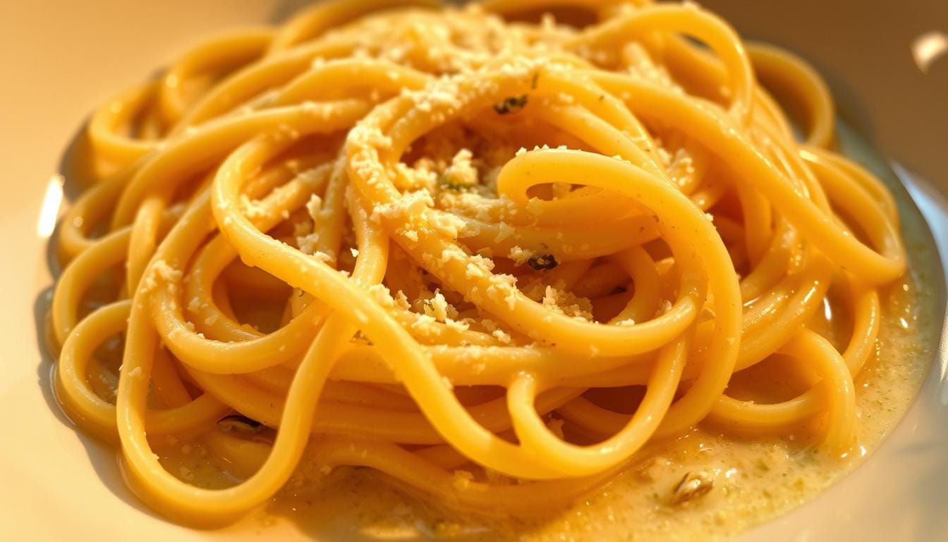cremige knoblauch und parmesan pasta