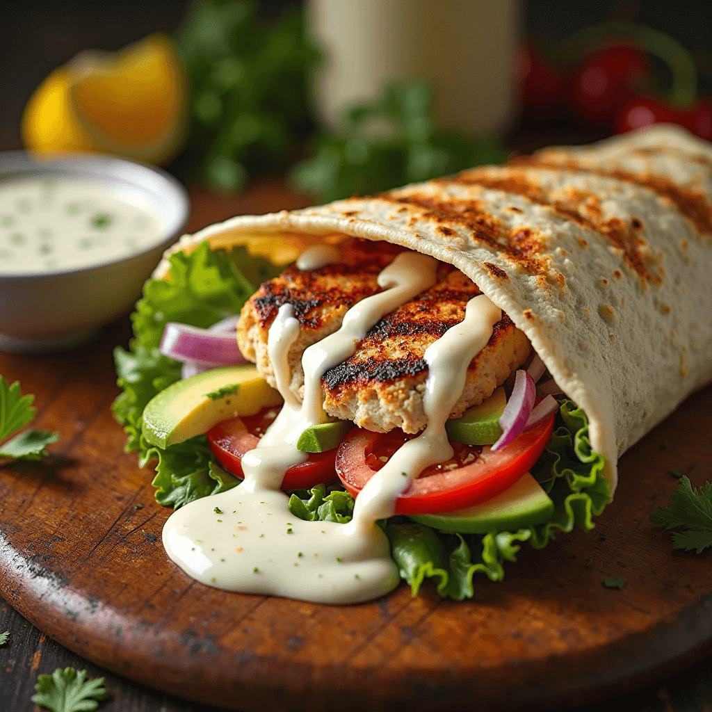 hähnchen ranch wraps