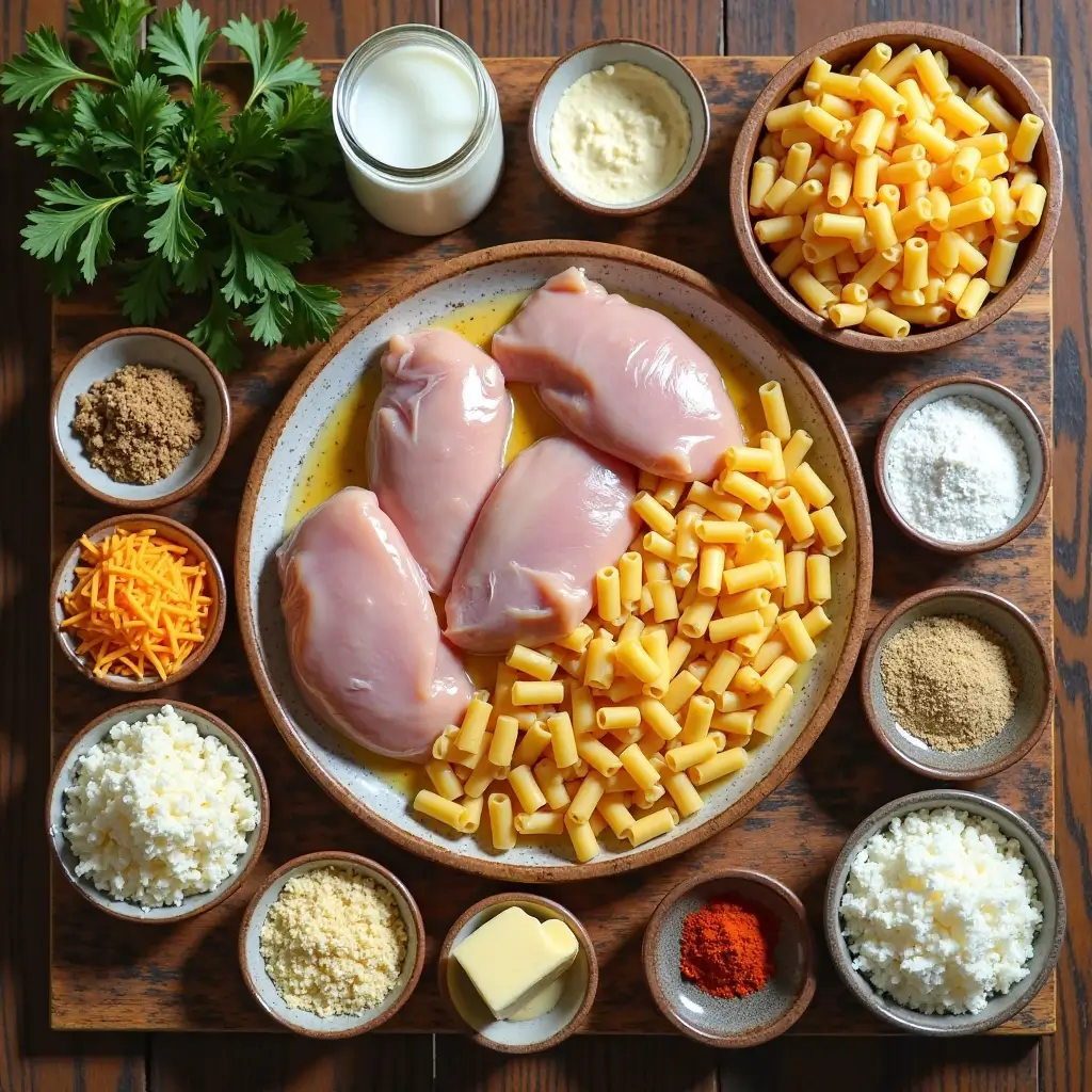 Hähnchen Mac and Cheese
