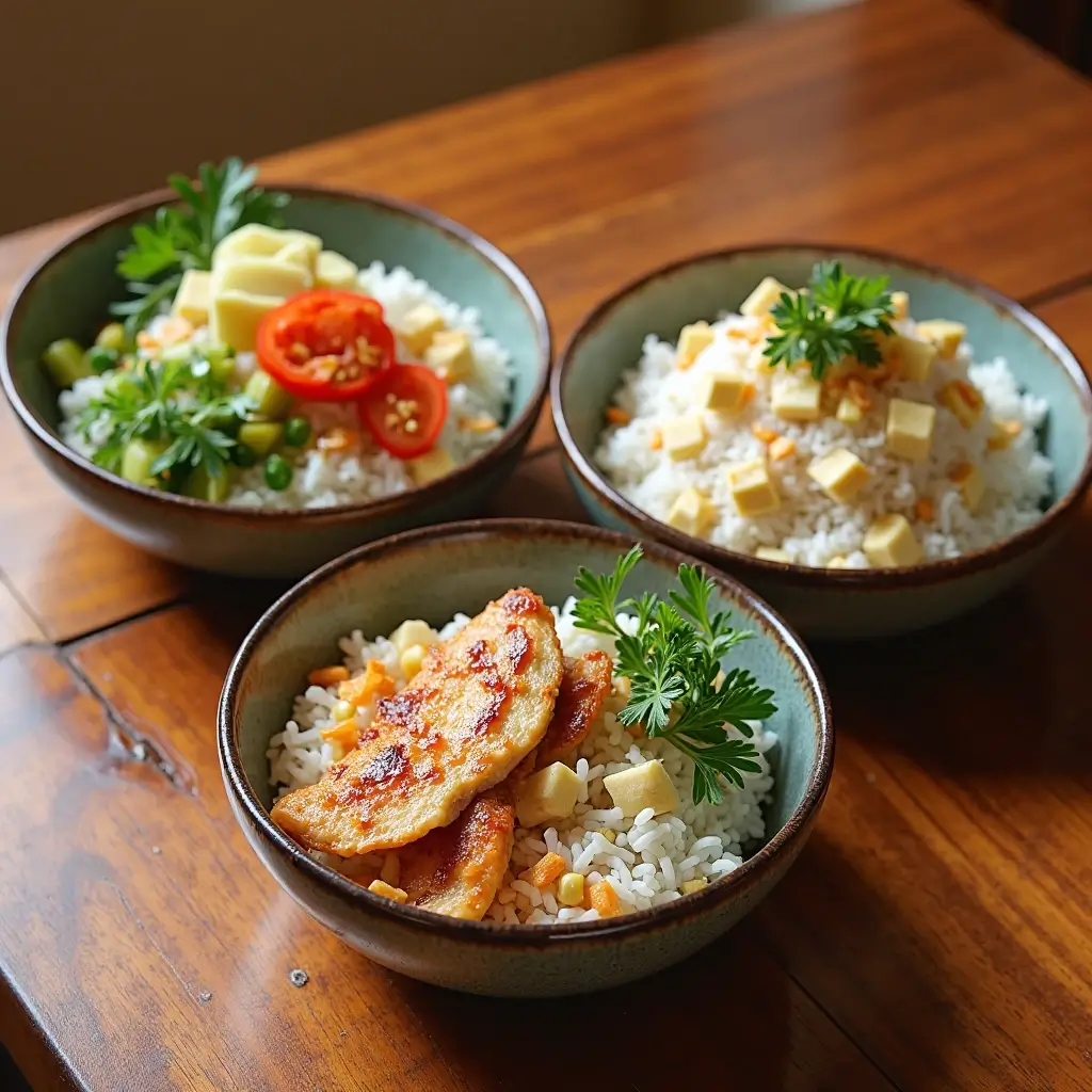 Reis mit Gemüse-Frischkäse-Sauce
