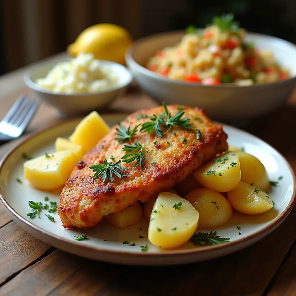 hähnchenfrittiertes steak