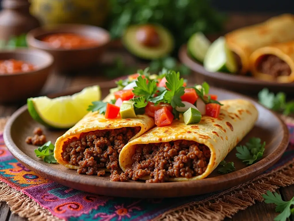 Tortilla mit Hackfleisch