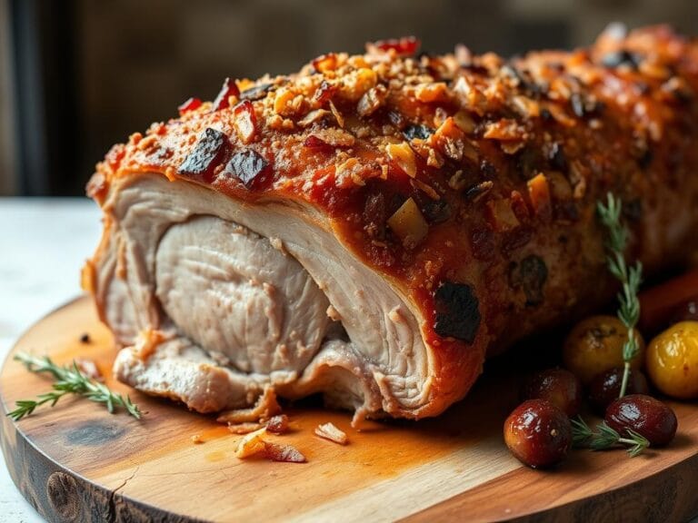 Saftiger Schweinebraten mit knuspriger Kruste aus dem Ofen Fleischrezepte